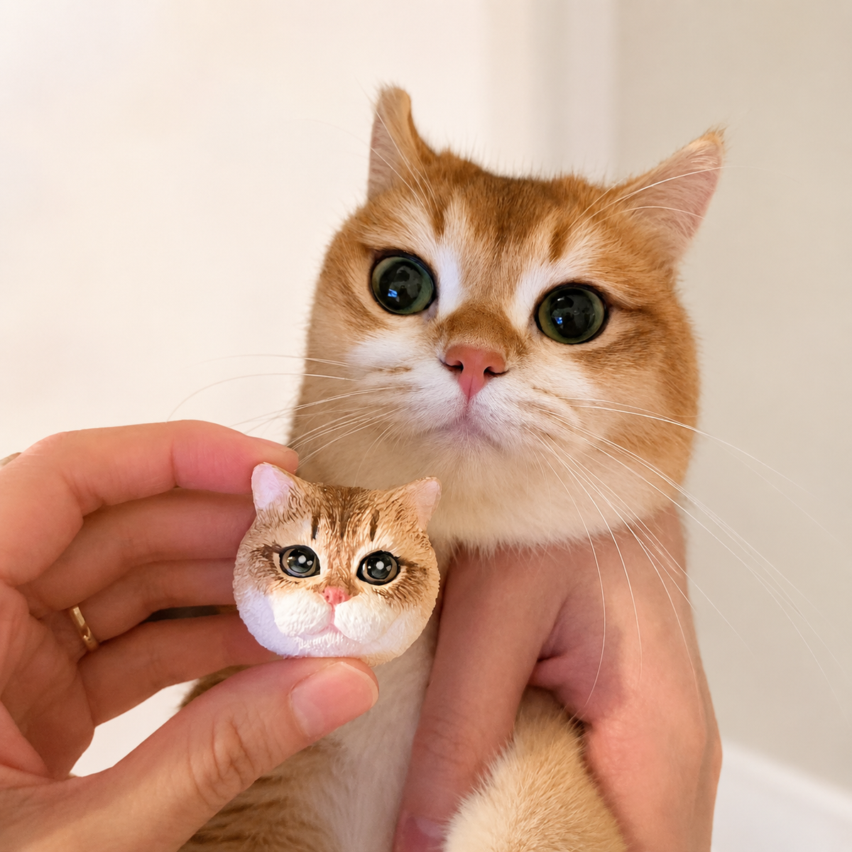 Custom 3D Pet Portrait From Photo – Fridge Magnet or Keychain
