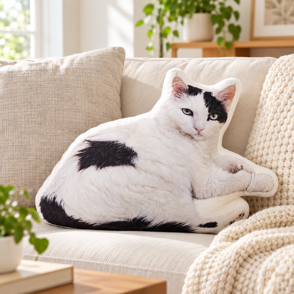 Custom Pet Shaped Pillow From Photo – Personalized Dog & Cat Cushion