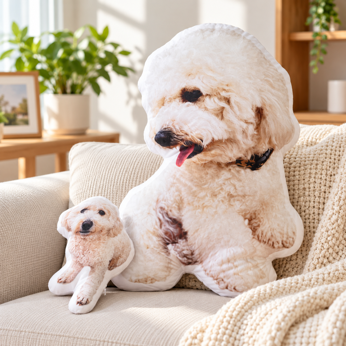 Custom Pet Shaped Pillow From Photo – Personalized Dog & Cat Cushion