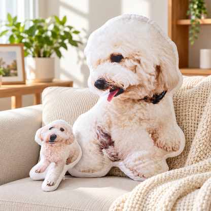 Custom Pet Shaped Pillow From Photo – Personalized Dog & Cat Cushion