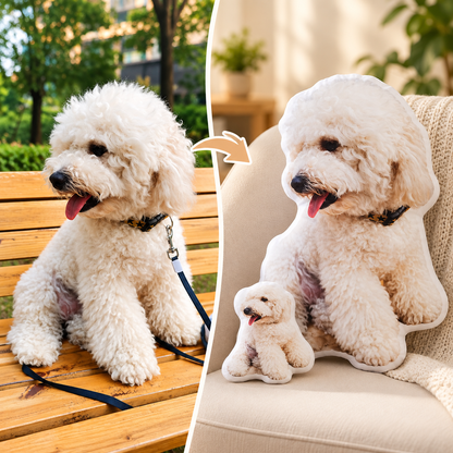 Custom Pet Shaped Pillow From Photo – Personalized Dog & Cat Cushion