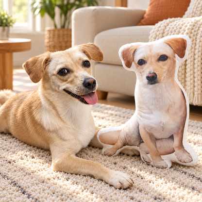 Custom Pet Shaped Pillow From Photo – Personalized Dog & Cat Cushion