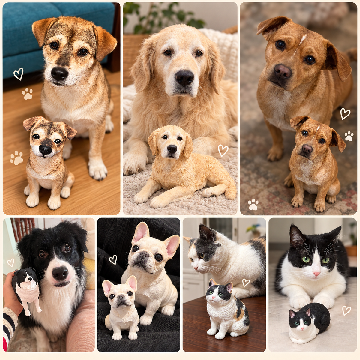 Personalized pet figurine from photo