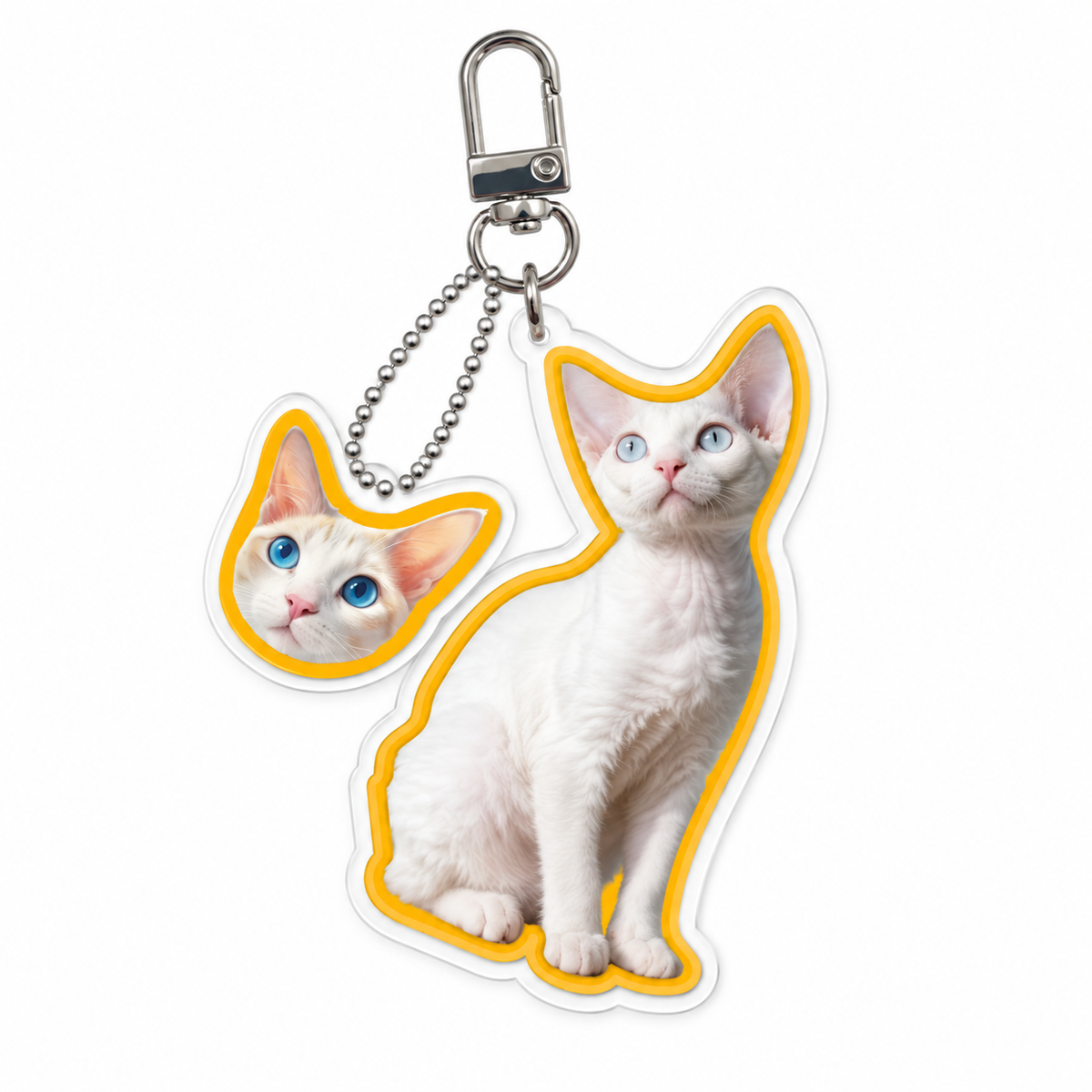 Custom Pet Acrylic Keychain From Photo – Personalized Dog & Cat Keepsake