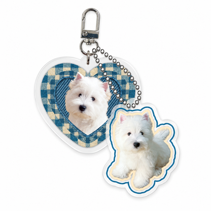 Custom Pet Acrylic Keychain From Photo – Personalized Dog & Cat Keepsake