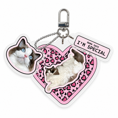 Custom Pet Acrylic Keychain From Photo – Personalized Dog & Cat Keepsake