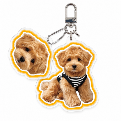 Custom Pet Acrylic Keychain From Photo – Personalized Dog & Cat Keepsake
