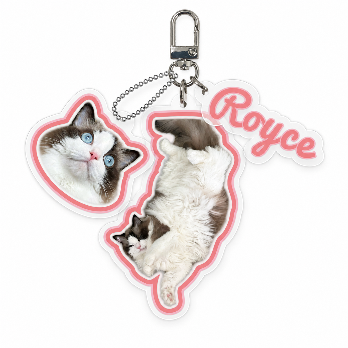 Custom Pet Acrylic Keychain From Photo – Personalized Dog & Cat Keepsake
