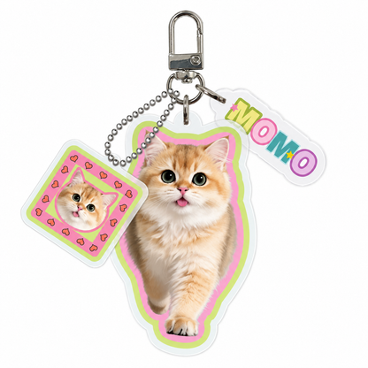Custom Pet Acrylic Keychain From Photo – Personalized Dog & Cat Keepsake