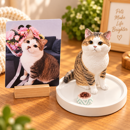 Custom Pet Figurine From Photo – Personalized Dog & Cat Statue & Sculpture