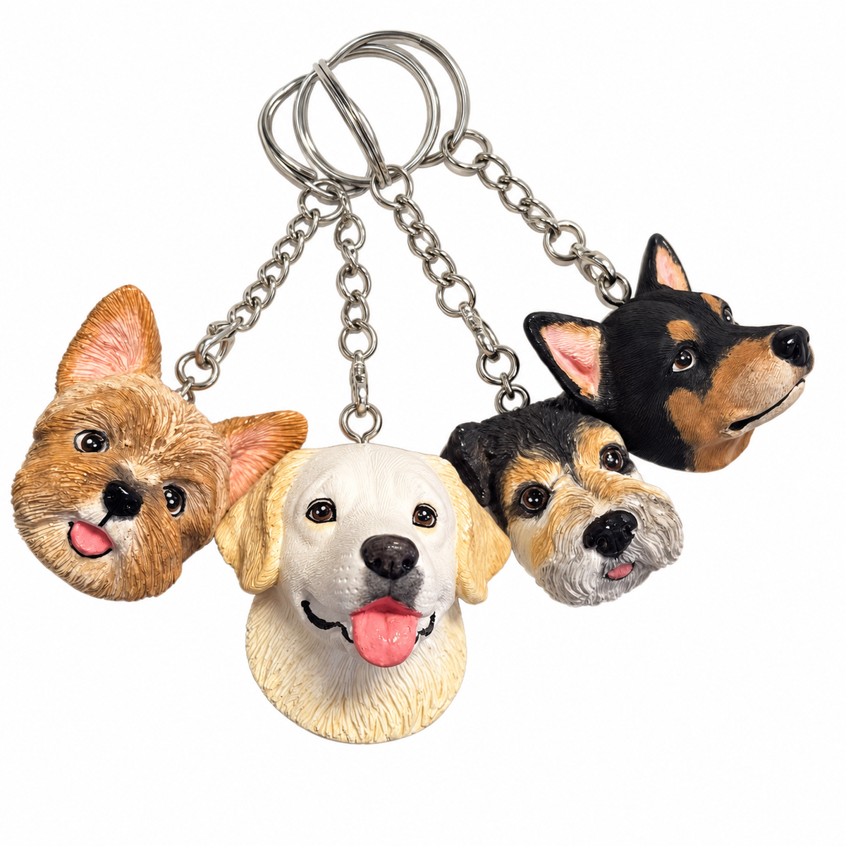 Custom 3D Pet Portrait From Photo – Fridge Magnet or Keychain