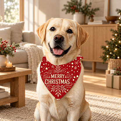 Christmas Dog Bandana – Festive Holiday Pet Scarf