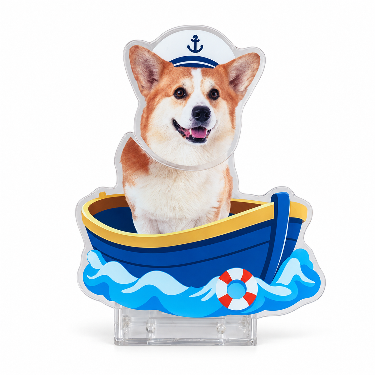 Custom Pet Photo Bobblehead – Personalized Acrylic Dashboard Ornament
