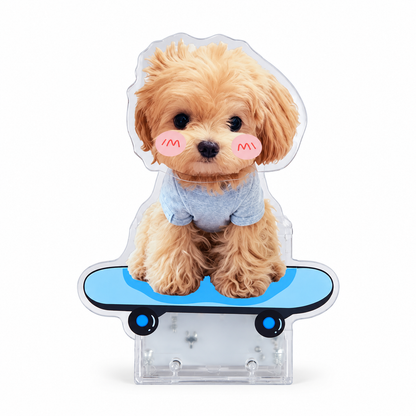 Custom Pet Photo Bobblehead – Personalized Acrylic Dashboard Ornament