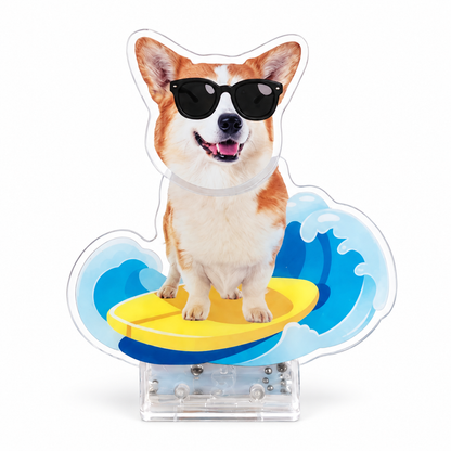 Custom Pet Photo Bobblehead – Personalized Acrylic Dashboard Ornament