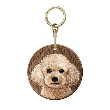 Double-Sided Embroidered Pet Keychain – Dog & Cat Designs