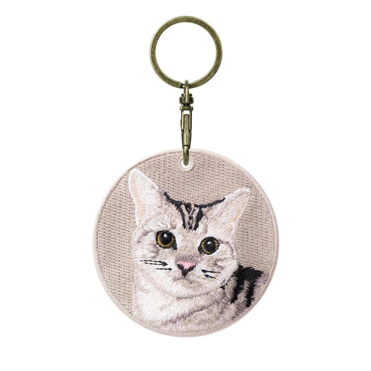 Double-Sided Embroidered Pet Keychain – Dog & Cat Designs