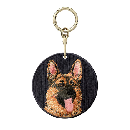 Double-Sided Embroidered Pet Keychain – Dog & Cat Designs