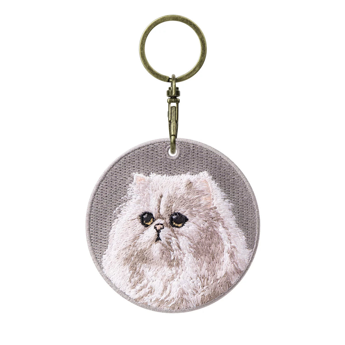 Double-Sided Embroidered Pet Keychain – Dog & Cat Designs